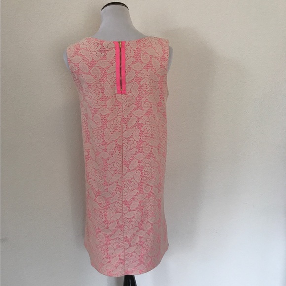 H&M SLEEVELESS DRESS, SMALL, PINK W/CREAM LACE - Picture 2 of 6